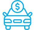 Icon depicting auto loan discount and rate savings for educators