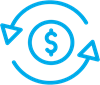Icon depicting educator savings from a balance transfer fee refund