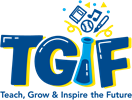 TGIF logo for Teach, Grow, and Inspire the Future classroom grants for educators