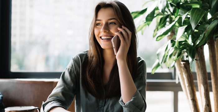 woman on phone